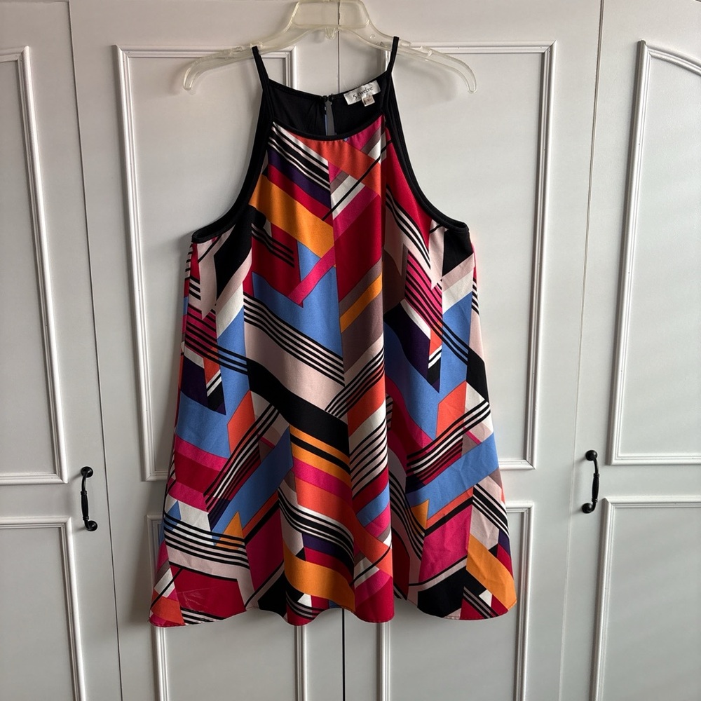 Vibrant Geometric Mini Dress